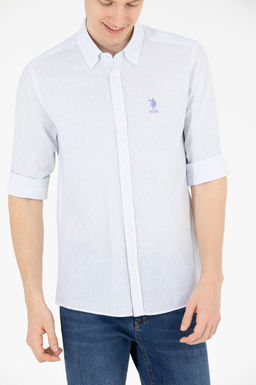 U. S. Polo Assn Мужская белая рубашка с длинным рукавом - U.s. polo assn фото 6