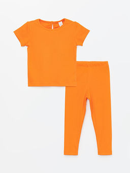 Bisiklet Yaka K?sa Kollu K?z Bebek Pijama Tak?m?
