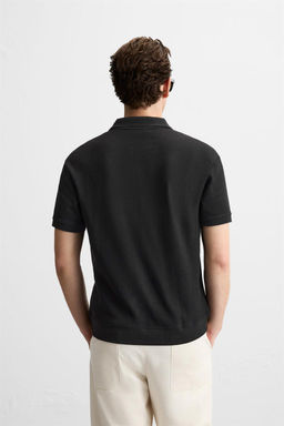 TEXTURED POLO SHIRT WITH RIBBED TRIMS - Zara фото 47