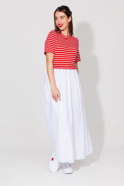 Платье NIKVA н534 красный/молоко  фото 2