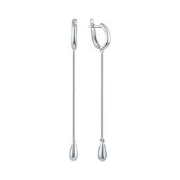 Серьги из серебра без вставки, Л-26370