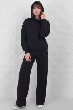 Арт. 2527/2  Костюм с брюками женский 44-52 (5 шт) Цвет:верх-черный,низ-черный