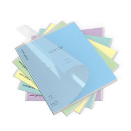 АКЦИЯ Цена за 10 шт. Тетрадь школьная ученическая с пластиковой обложкой на скобе ErichKrause Классика CoverPrо glossy, А5+, 12 л, линейка_MIX-PACK