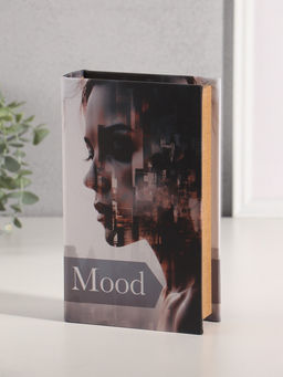 Шкатулка книга - сейф «Мегаполис. Девушка. Настроение» дерево, искусственная кожа, 21×13×5 см