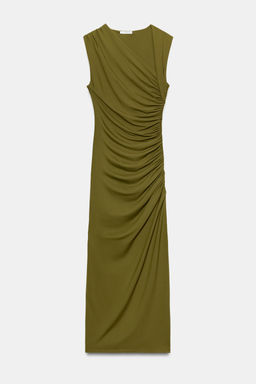 VESTIDO MIDI DRAPEADO / Oliva - Zara фото 8