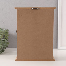 Ключница настенная Круги. Ключи и сердце, дерево, 6 крючков, розовый, 6.5?20?26.5 см