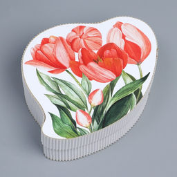 Коробка подарочная, кондитерская упаковка Тюльпаны, 20?15?5 см