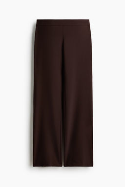 Low-waisted twill trousers