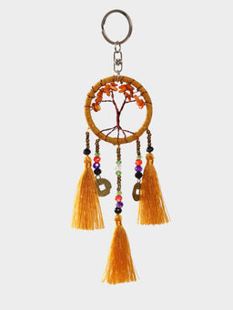 Брелок ловец снов «Древо», 19 см, бежевый