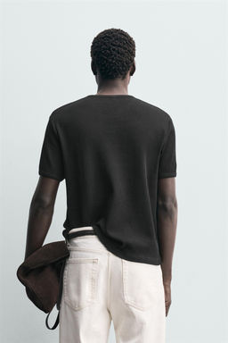 TEXTURED JACQUARD T-SHIRT - Zara фото 43