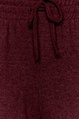 Bordo Yumos Crop ve Wide Leg/Genis Paca Orme Alt Ust Tak?m TWOAW23AU00125