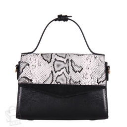 Сумка женская кожаная 23010G black white Vitelli Grassi/30 фото 3