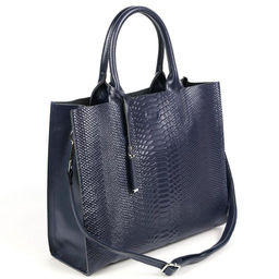 Женская кожаная сумка под змею 1555 Блу - Sergio valentini фото 3