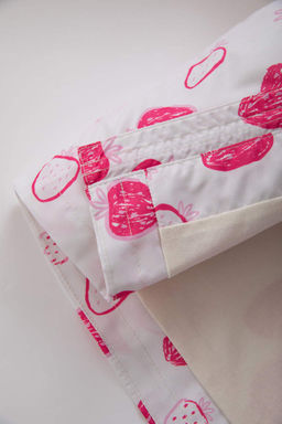 Водоотталкивающее пальто с капюшоном и рисунком для маленьких девочек - Defacto фото 4