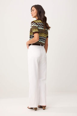 Beyaz Yuksek Bel Orta Esnek Wide Leg Jeans TWOSS26JE00211 - Trendyolmilla фото 6
