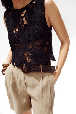 FLORAL CROCHET TOP - Zara фото 3