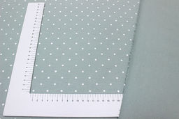 Теплый хлопок Редкий (4мм) горох цв.св.голубой мох, ш.1.49м, хлопок-100%, 160гр/м.кв - Купава фото 5