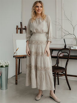 Юбка женская лен 73%, вискоза 27%