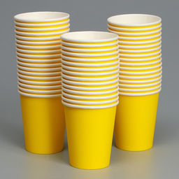 Цена за 50 шт. Стакан бумажный, однотонный, цвет желтый, 250 мл, 50 шт - Simaland фото 3
