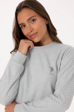 Kad_n Gri Melanj Pijama Tak_m_ - U.s. polo assn фото 2