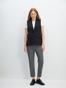 Ceket Yaka Kad?n Klasik Yelek