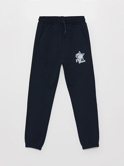 Beli Lastikli Bask?l? Erkek ?ocuk Jogger E?ofman Alt?
