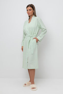 Е 50005/24/пастельно-зеленый,горошек халат жен