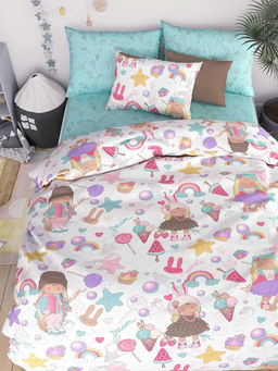 КПБ Бязь 1,5 сп с 1 наволочкой 70*70 с дет. рисунком - Сластена 1.5 сп. (нав.70х70)