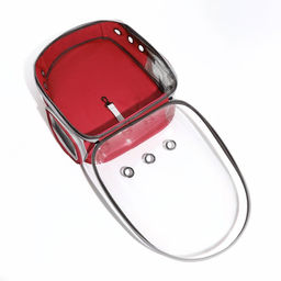 Рюкзак для переноски животных прозрачный, 31 х 28 х 42 см, красный - Пижон фото 5