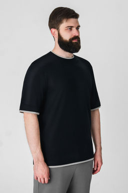 Арт. 67128/5 Футболка мужская 48-56 (5 шт) Цвет:черный - Идеал фото 5