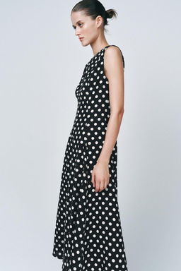 ZW COLLECTION POLKA DOT MIDI DRESS - Zara фото 5
