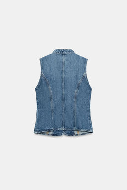 TOP Z1975 DENIM ALAMARES / Azul medio - Zara фото 6
