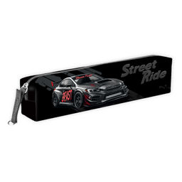 Пенал школьный Феникс+, арт.72016/ 30 ЧЁРНАЯ МАШИНА (без наполнения, 20х4х4.5 см, микрофибра на ПВХ-