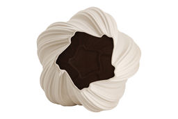 Ваза для цветов, 28,5 см, декоративная, фарфор P, серо-бежевая, матовая, Волны, Ariel - Home & Style фото 2