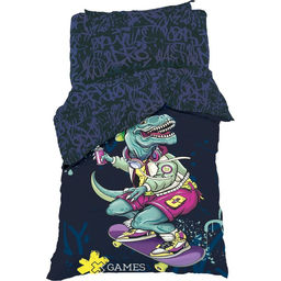 Постельное бельё Этель 1.5 сп XGames, 143х215 см, 150х214 см, 50х70 см -1 шт, бязь