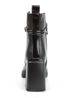 04-M3-838 BLACK Ботильоны зимние женские (натуральная кожа, натуральный мех)