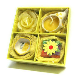 Yellow набор благовония, свечи, подставка 9х9х3,5см желтый