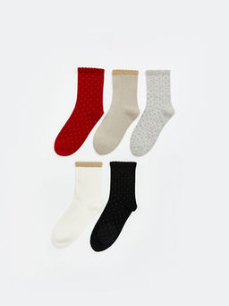 Puantiyeli Kad?n Soket ?orap 5li