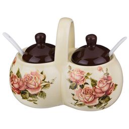 БАНКА ДЛЯ СПЕЦИЙ КОРЕЙСКАЯ РОЗА 17*10*13 СМ. / 2х320 МЛ