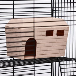 Клетка для грызунов Пижон №10, 2 этажа, разборная, 42 х 30 х 37см (+домик,колесо,миска), бежевая - Simaland фото 7