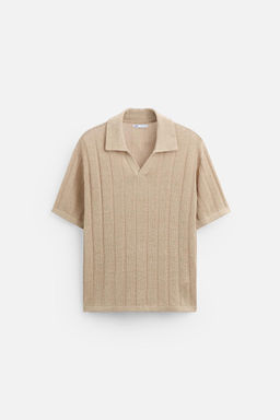 RIBBED KNIT POLO SHIRT - Zara фото 2