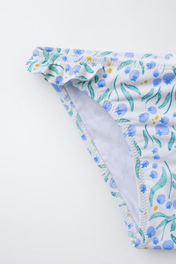 6-14 A?OS/ BIKINI ESTAMPADO HOJAS / Azul - Zara фото 4