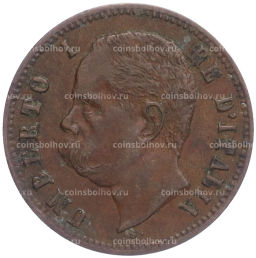 Монета 2 чентезимо 1900 года Италия