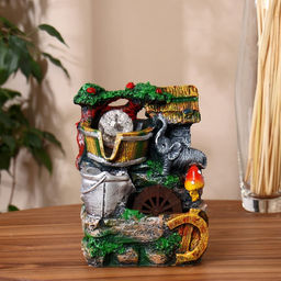 Фонтан настольный «Слоник у воды», 12×14×20 см, с подсветкой