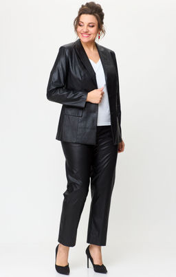 Костюм БелЭльСтиль 412/586 кожа черная фото 4