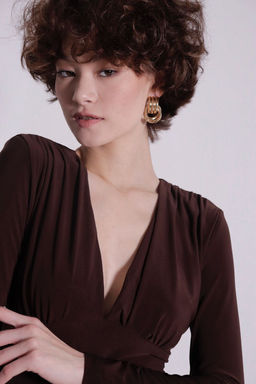 Мини-платье шоколадное - Martichelli фото 7