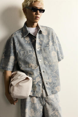 BERMUDA RELAXED FIT ESTAMPADO FLORAL LAVADO / 025 - Zara фото 6