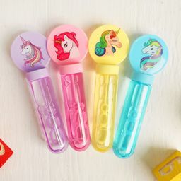 Цена за 24 шт. Мыльные пузыри Единорог 2,5х4,5х13,5 см МИКС