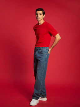 Bisiklet Yaka Penye Erkek Ti??rt