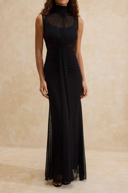 Siyah Orme Tul Astarl? Maxi Abiye & Mezuniyet Elbisesi TPRSS26AE00036 - Trendyolmilla фото 3